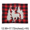 Unique Bargains Christmas Place Mats Linen Red Black White 13"x17.7" 2 Pcs - 3 of 4