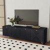 71.65" Extendable TV Cabinet with Adjustable Shelves, Modern Storage Entertainment Console, Real Wood Veneer and Lacquer TV Stand for Living Room - 4 of 4