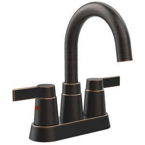 Two-Handle Bathroom Sink Faucet, Centerset Design for RVs with 3-Hole Installation - 1 of 4