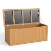 Cesicia Outdoor Wooden Deck Box, for Patio Furniture Cushions, Pool Toys & Garden Tools - 4 of 4