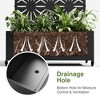 Lirago Metal Planter Box privacy screen Garden Bed with Trellis and Wheels-Black- 6 ft. H x 3 ft. W - 3 of 4