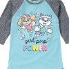 Girls' - Paw Patrol - Girl Pup Power Shirt Tail Raglan Graphic T-shirt - 2 of 4