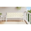 vidaXL Garden Bench Cushion Cream White 78.7"x(19.7"+19.7")x2.8" Oxford Fabric - 3 of 4