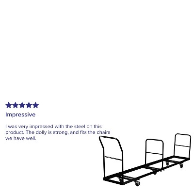 Black Powder Coated Folding Chair Storage Dolly