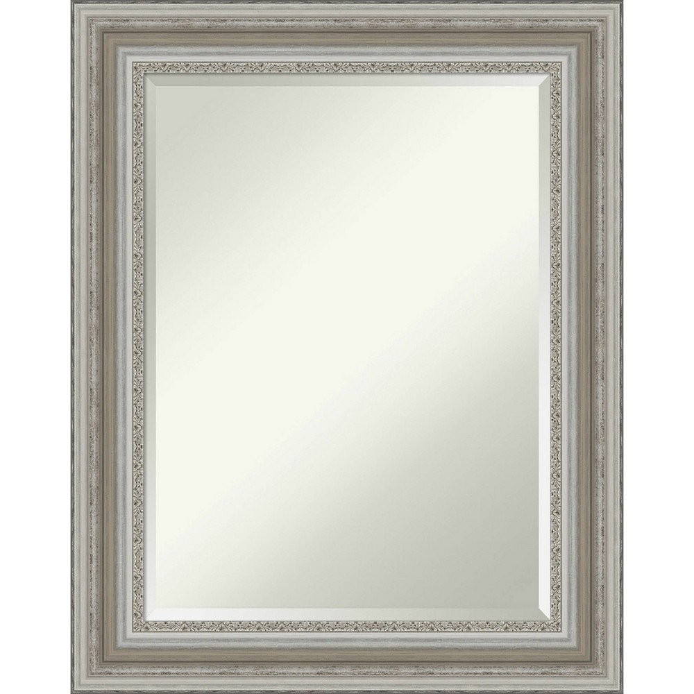 Photos - Wall Mirror 24" x 30" Parlor Framed  Silver - Amanti Art: Modern Beveled, No Assembly Required