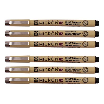 Sakura Pigma Micron Pen Fineliner Black Ink 6/Pack (SAKXSDK0249-6)
