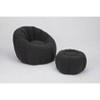 Lyngins Teddy Fabric Bean Bag Chairs for Kids and Adults,Comfy Lazy Chairs with Memory Foam and Footstool for Living Room - 2 of 4
