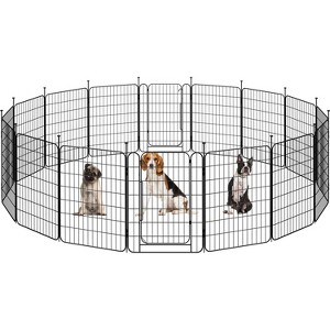 Yaheetech 31.5″ Tall Foladable Dog Playpen , 16 Panels with Door for Small Dogs for Outdoor and Indoor Use - 1 of 4