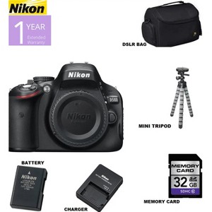 Nikon D5100/D5600 DSLR Camera (Body Only) with Sandisk 32GB | Spider Tripod | Case - 1 of 4