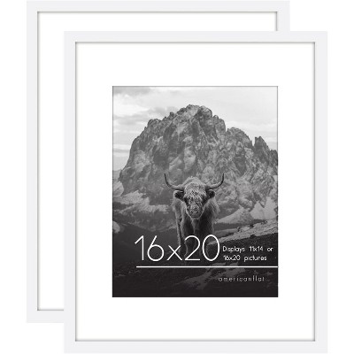Americanflat Picture Frame with plexiglass - Hanging Hardware For Horizontal and Vertical Display