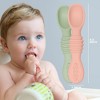 Silicone Baby Spoons for Baby Led Weaning 4-Pack, First Stage Baby Feeding Spoon Set Gum Friendly BPA Lead Phthalate and Plastic Free - 3 of 4