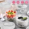 NewHome "4Pcs 20oz Overnight Oats Containers with Lids, Folding Spoons, Leak-Proof Portable Meal Jars" White - 2 of 4