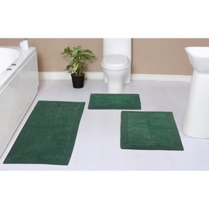 Home Weavers Luxury Collection 100% Cotton Tufted Bathroom Rug Set, Non-Slip Latex Bath Rug Set - 1 of 4