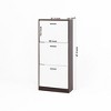 ZHUTA Shoe Storage Cabinet with 3 White Panel Flip Drawers, Freestanding Organizer for Entryway, Narrow Shoe Rack Cabinet - 3 of 4