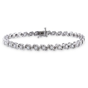 EVERLY JEWELRY |  Sterling Silver 1 CT Diamond TW Bracelet - 1 of 4