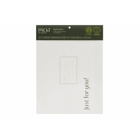 Scotch 2pk Packt Mailer 10"x13" White: Self-Adhesive Padded Shipping Envelopes, Paper Material, Mailing Packaging - image 1 of 4