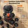 2025 Updated Adjustable Dumbbell Set of 2, with Storage Box & Anti-Slip Grip, 25/55LB Adjustable Weights - 2 of 4