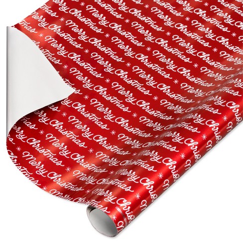 20 sq ft Merry Christmas Foil Christmas Wrapping Paper