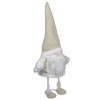 Northlight Gnome with Stars and Faux Fur Sweater Christmas Decoration - 17" - White and Cream - 4 of 4