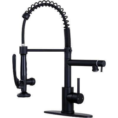 Qomolangma Commercial Kitchen Sink Faucet with Pull Down Sprayer