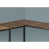 Vynxaria Computer Desk, Home Office, Corner, 58"l, L Shape, Work, Laptop, Brown Laminate, Black Metal, Contemporary, Modern - 3 of 4