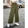 Women's Yoga Pants with Pockets Casual Joggers Loose Lounge Wide Leg High Waisted Drawstring Pants - 3 of 4