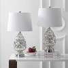 25.5" (Set of 2) Artichoke Glass Table Lamp (Includes LED Light Bulb) Silver - JONATHAN Y: Mercury Finish, Linen Shade, Chrome Finial - 3 of 4