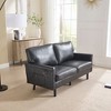 CAVINAS Mid Century Modern Loveseat Sofa, 2 Seater Sofa Couch with USB & Removable Pillow Cover, for Bedroom, Apartment - 3 of 4