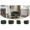 Coolbibila 360° Modern Teddy Fabric Upolstered Round Swiel Accent Chair,Comfy Living Room Bedroom Swiel Barrel Armchair,Single Seater Sofa - 2 of 4