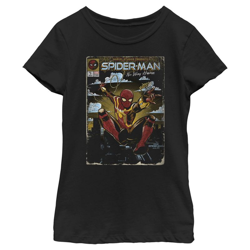 Girl's Marvel Spider-Man: No Way Home Comic Book Cover T-Shirt, 1 of 5
