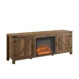 Farmhouse Barn Door Fireplace TV Stand for TV's up to 80"  - Saracina Home