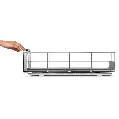 simplehuman 9" Pull-Out Kitchen Cabinet Organizer Stainless Steel Frame — фото 2