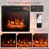 Tangkula 58" Fireplace TV Stand w/ 18" 1400W Electric Fireplace Adjustable Brightness Grey - 4 of 4