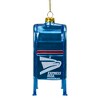 Northlight 4.5" Shiny Blue Glittered Express Mail USPS Mailbox Glass Christmas Ornament - 3 of 4