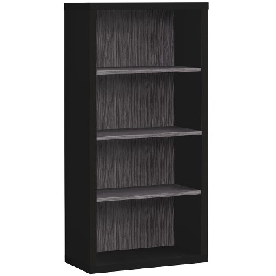 Monarch Specialties Bookshelf Bookcase Etagere 5 Tier 48InchH Office Bedroom Laminate Black Grey Contemporary Modern