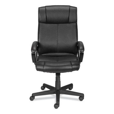 Luxurious High-Back Black Leather Swivel Manager's Chair