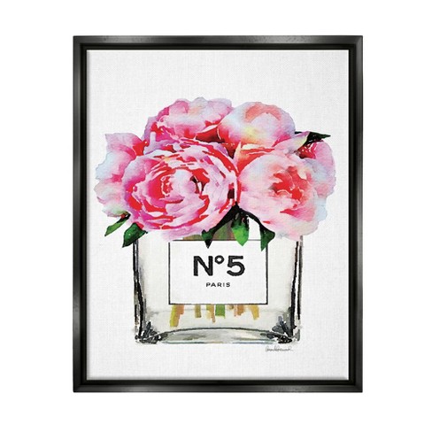 Stupell Industries Glam Paris Vase With Pink Peony Black Floater Framed  Canvas Wall Art, 24 X 30 : Target