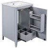 20.3 Inch Storage Space Bathroom Storage Cabinet with Door Shelf,gray-Christopher Knight Home - 2 of 4