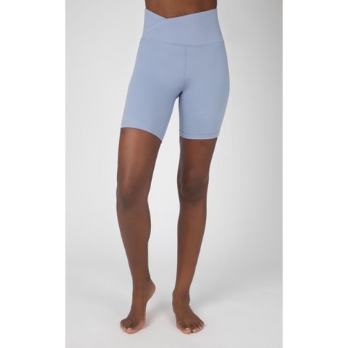 Yogalicious Womens Lux Nola Crossover Waist 7 Bike Short - Tempest - Small  : Target