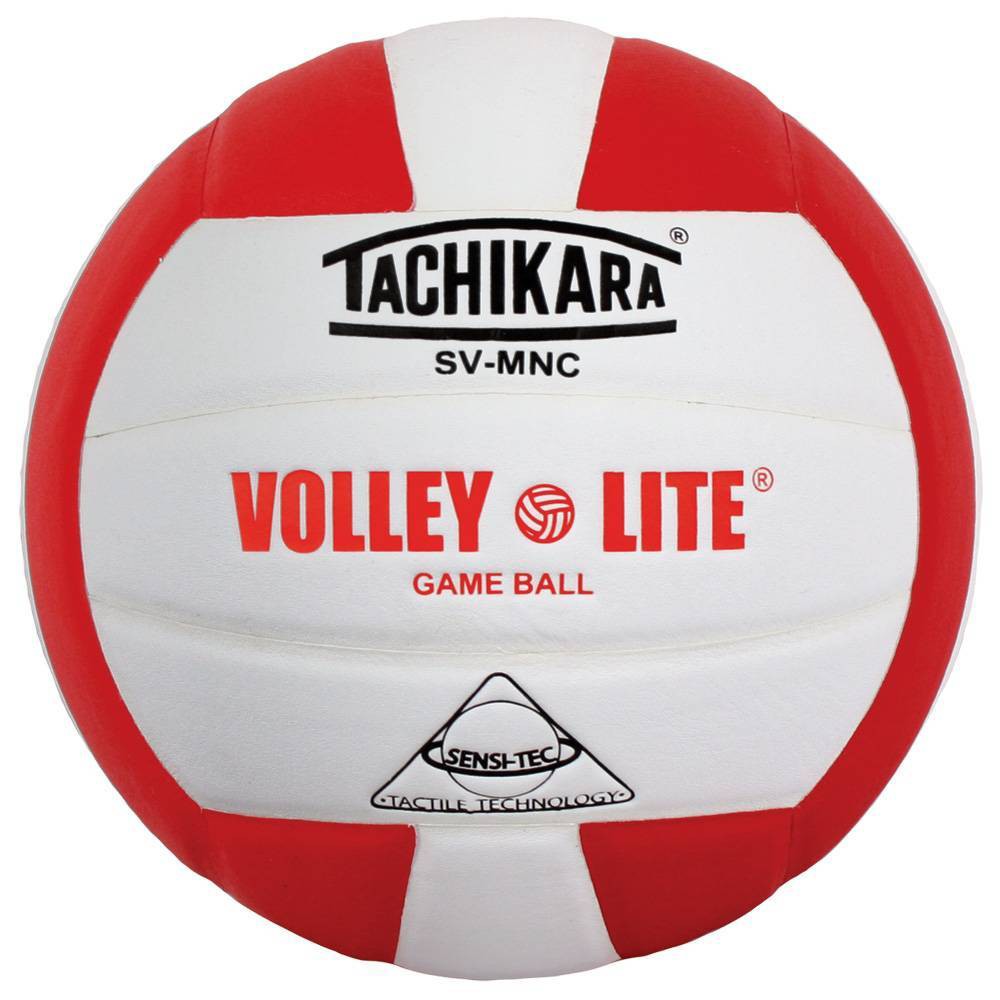 Tachikara SVMNC.SCW Indoor Sensi Tec Composite VolleyLite Volleyball - Scarlet/White