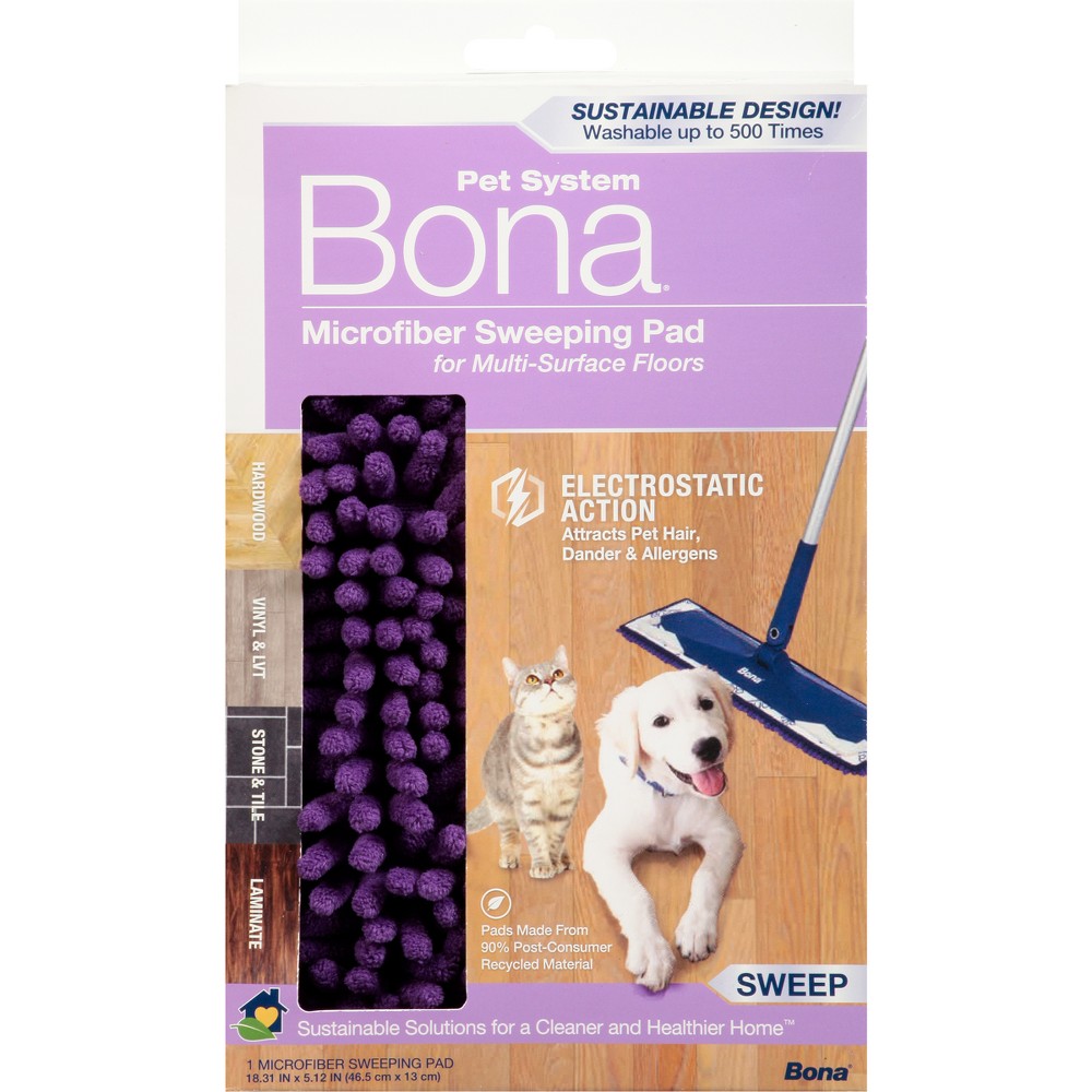 Bona Pet System Microfiber Sweeping Pad for Multi-Surface Floors (B09Y6CH6G6)