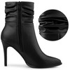 Allegra K Women's Slouching Pointed Toe Stiletto Heels Ankle Boot - 2 of 4