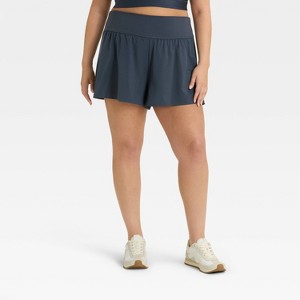 Women's 3" Knit Waistband High-Rise 2-in-1 Shorts - All In Motion™ - 1 of 4
