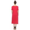 White Mark Women's Short Sleeve Midi Dress - 3 of 4