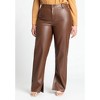 ELOQUII Women's Plus Size Slit Hem Faux Leather Pant - 3 of 4