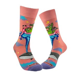 Dream Dragon and Whale Socks (Women's Sizes Adult Medium) from the Sock Panda - 1 of 4