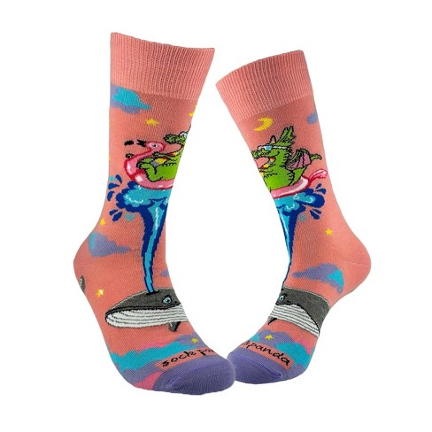 Dream Dragon and Whale Socks (Women's Sizes Adult Medium) from the Sock Panda - image 1 of 4