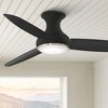54" Minka Aire Modern Hugger Outdoor Ceiling Fan with LED Light Remote Control Coal Etched Opal Glass Wet Rated for Patio Porch - 2 of 4