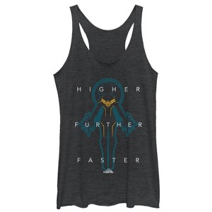 Women's Marvel Captain Marvel Higher Mantra Racerback Tank Top - 1 of 3