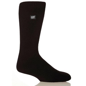 Men's WARMEST Solid Color Crew Sock | Size Men's 7-12 - Black - 1 of 2